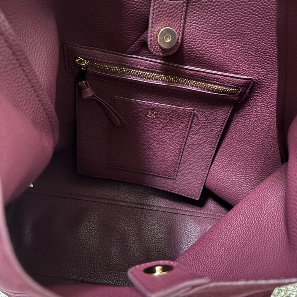 Banana Republic Factory Deep Wine/ Burgundy Hobo Bag - Picture 5 of 6
